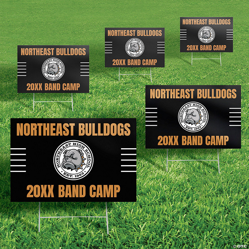 Bulk 10 Pc. Personalized School Logo Yard Signs Image