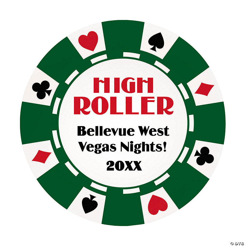 Bulk 144 Pc. Casino Personalized Stickers Image