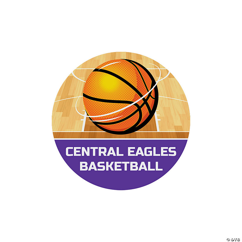 Bulk 144 Pc. Personalized Basketball Favor Stickers Image Thumbnail