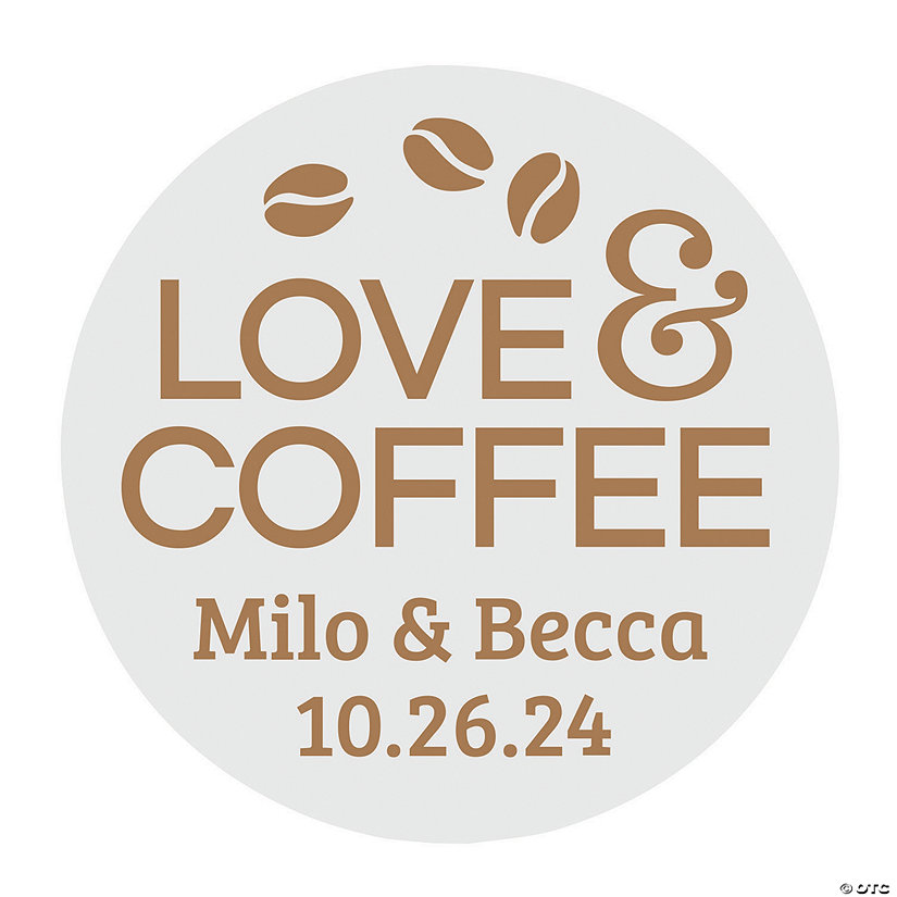 Bulk 144 Pc. Personalized Coffee Stickers Image