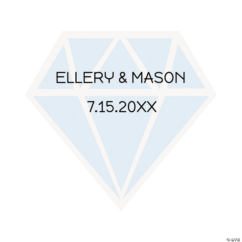 Bulk 144 Pc. Personalized Diamond-Shaped Stickers Image Thumbnail