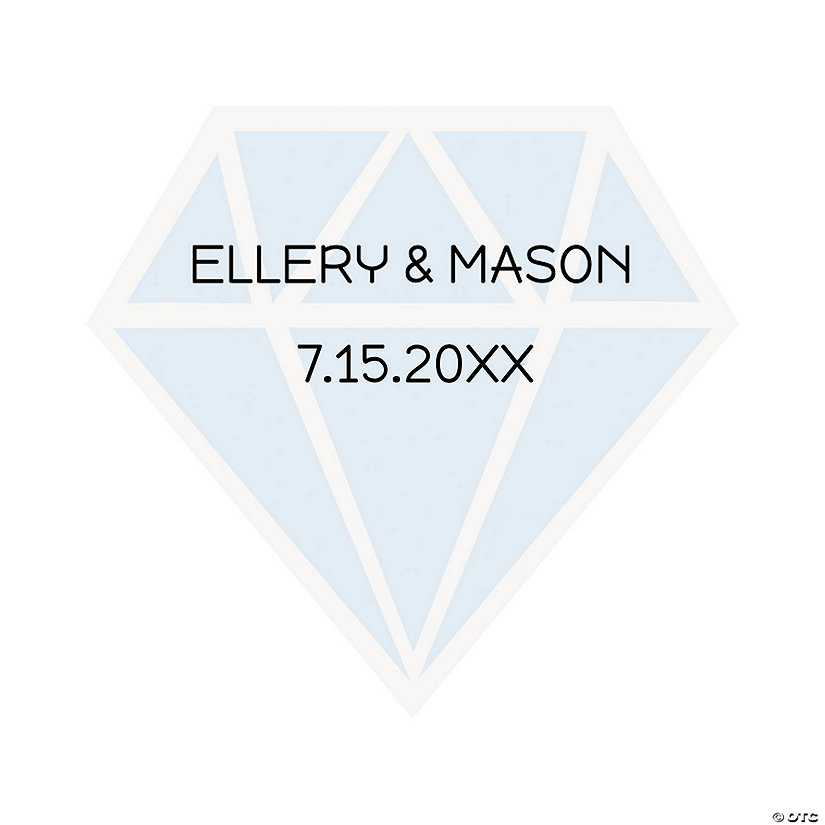 Bulk 144 Pc. Personalized Diamond-Shaped Stickers Image