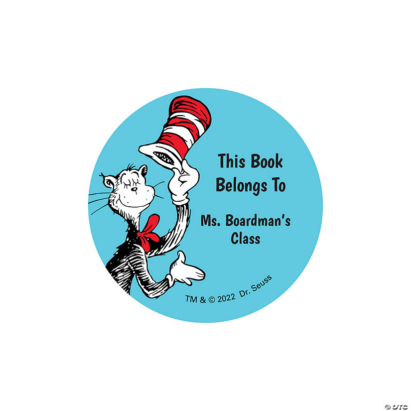 Bulk 144 Pc. Personalized Dr. Seuss&#8482; The Cat in the Hat&#8482; Stickers Image