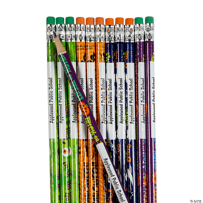 Bulk 144 Pc. Personalized Halloween Pencil Assortment