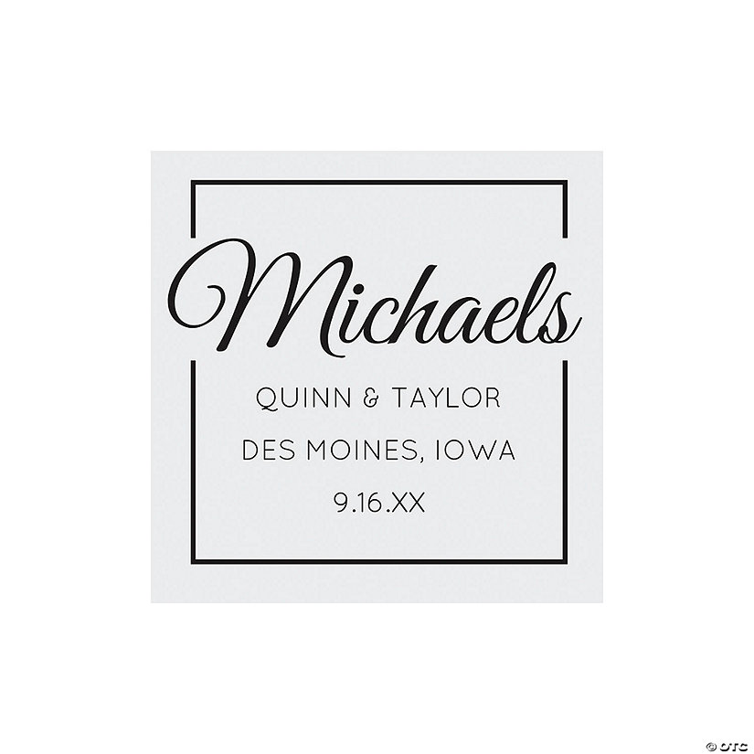 Bulk 144 Pc. Personalized Last Name Square Favor Stickers Oriental