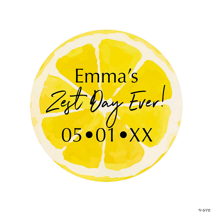 Bulk 144 Pc. Personalized Lemon Slice Favor Stickers Oriental Trading
