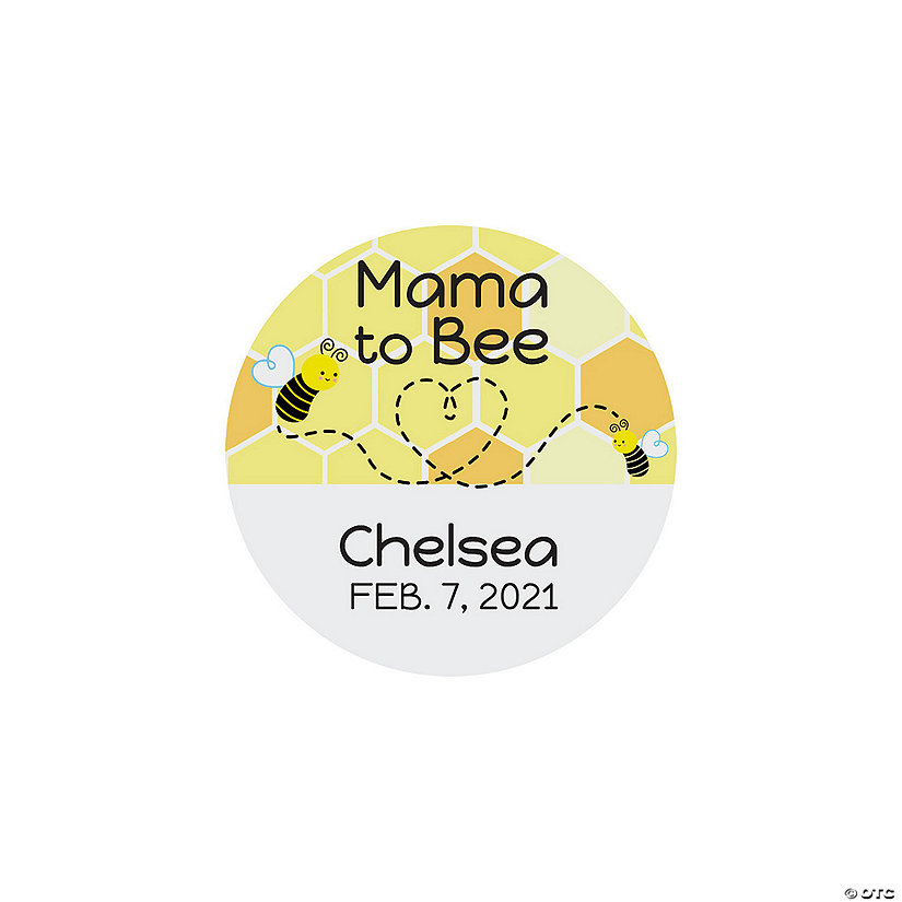 Bulk 144 Pc. Personalized Mama to Bee Baby Shower Favor Stickers Image