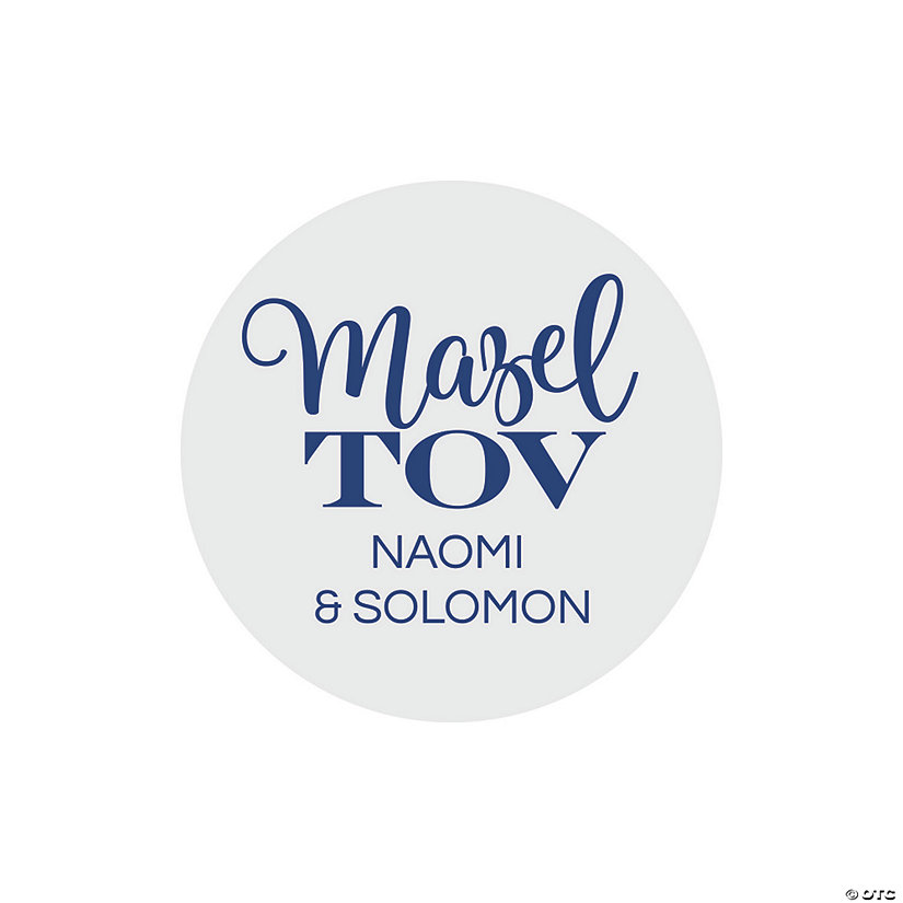 Bulk 144 Pc. Personalized Mazel Tov Favor Stickers Image Thumbnail