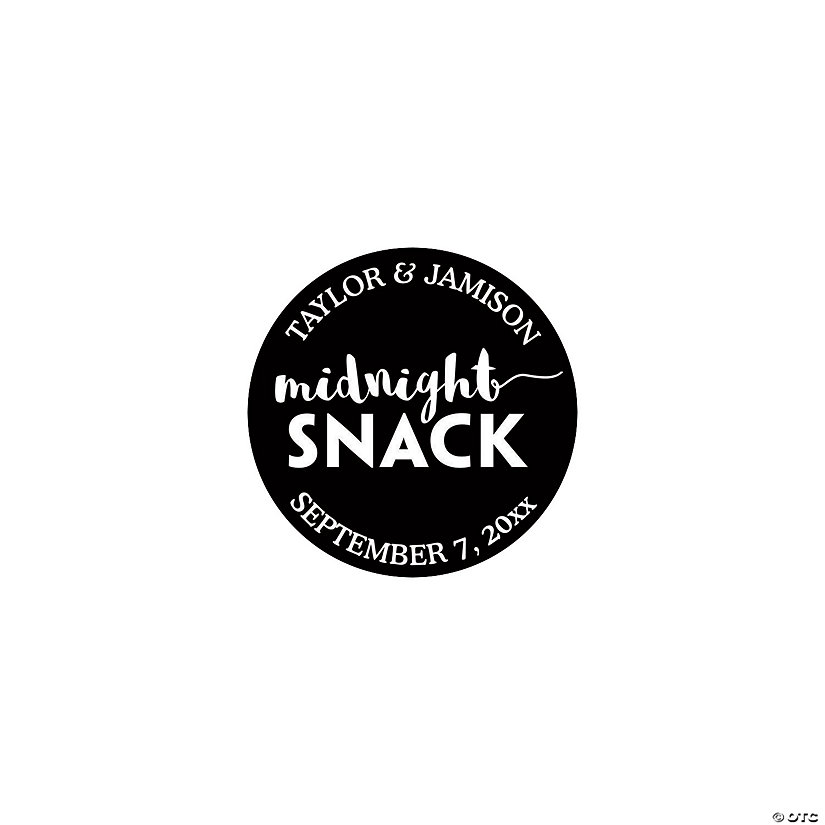 Bulk 144 Pc. Personalized Midnight Snack Favor Stickers Image Thumbnail