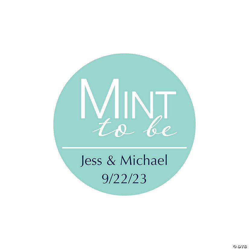 Bulk 144 Pc. Personalized Mint to Be Favor Stickers Image