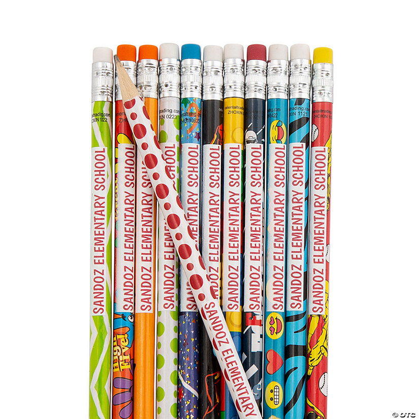 Bulk 144 Pc. Personalized Motivational Pencil Assortment Image Thumbnail