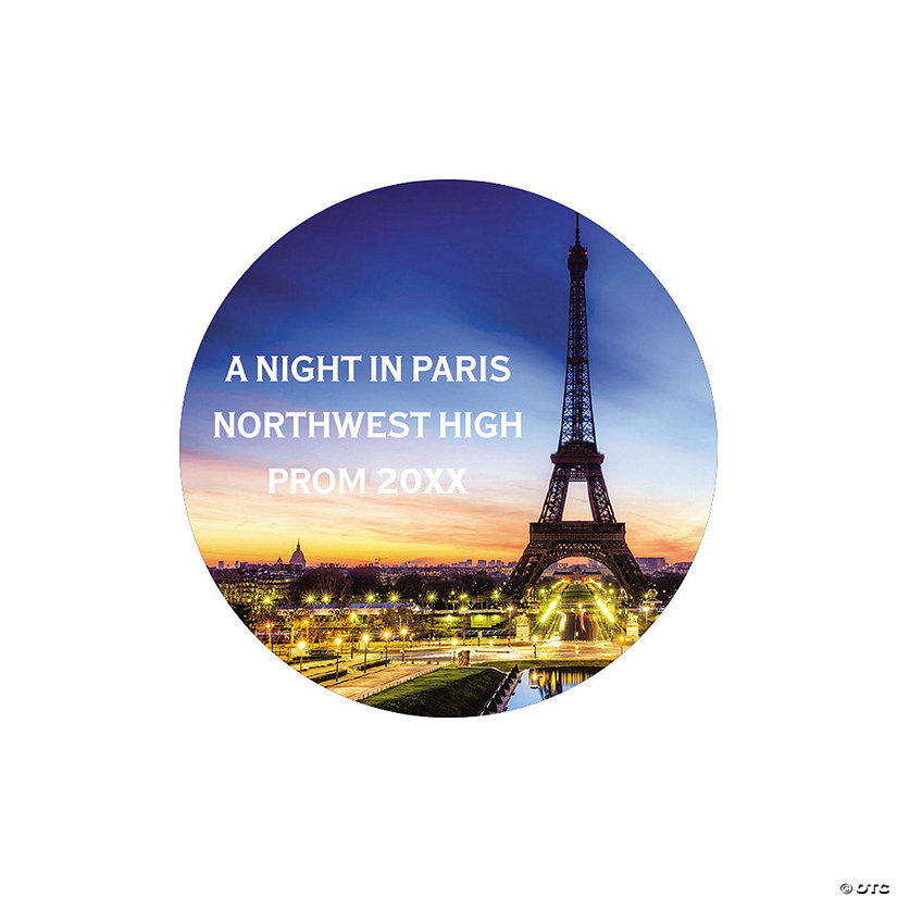 Bulk 144 Pc. Personalized Paris Favor Stickers Image Thumbnail