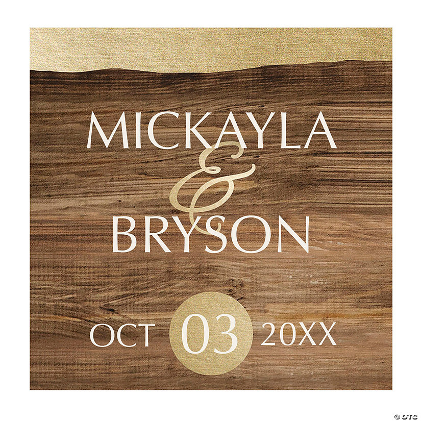 Bulk 144 Pc. Personalized Rustic Chic Favor Stickers Image Thumbnail
