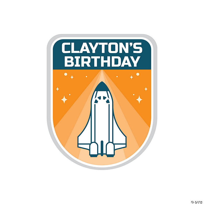 Bulk 144 Pc. Personalized Space Favor Stickers Image