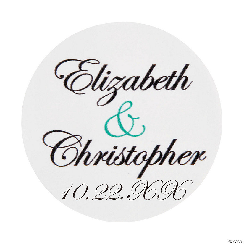 Bulk 144 Pc. Personalized Traditional Script Favor Stickers Image