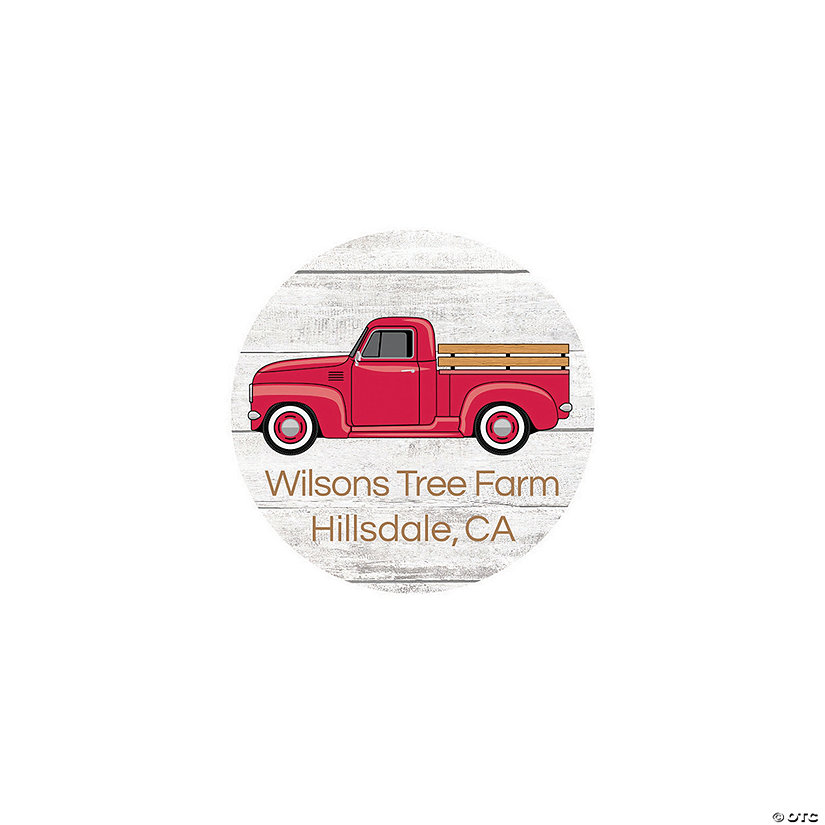 Bulk 144 Pc. Personalized Vintage Truck Favor Stickers Image Thumbnail