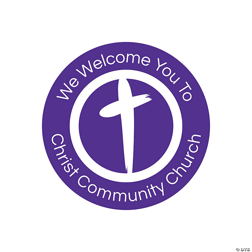 Bulk  144 Pc. Personalized Welcome to Church Stickers Image Thumbnail
