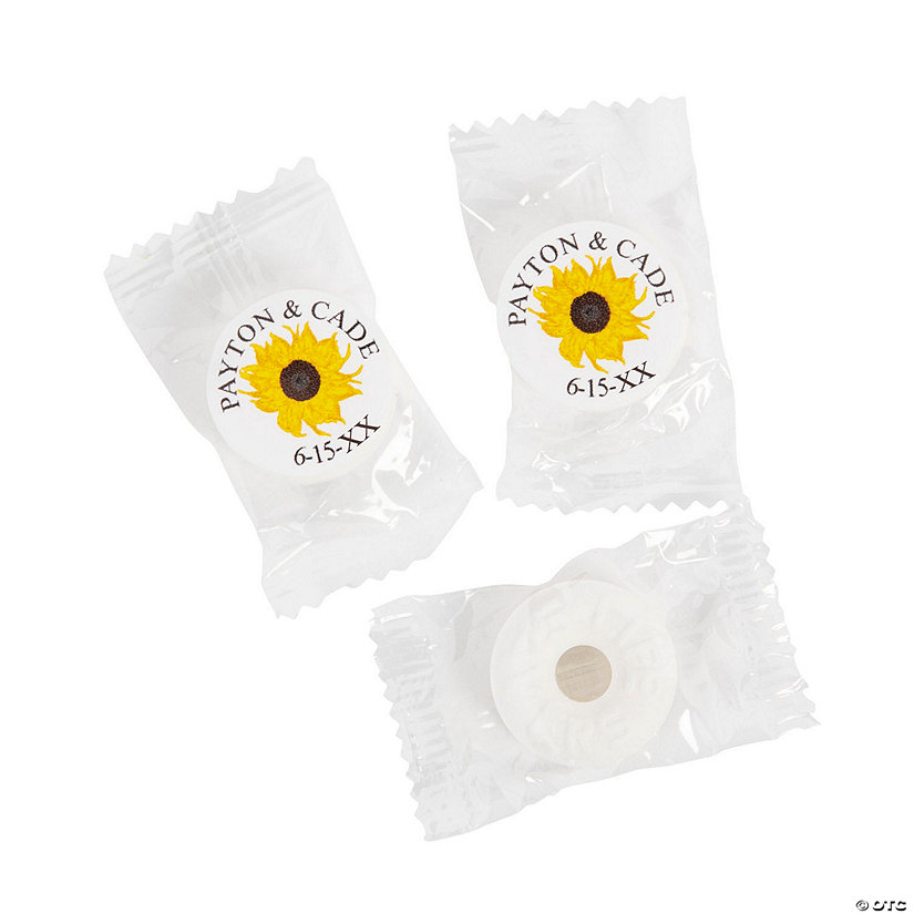 Bulk 300 Pc. Personalized Sunflower Lifesavers<sup>&#174;</sup> Wint O Green<sup>&#174;</sup> Mints Image Thumbnail