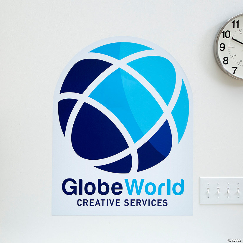 Bulk 4 Pc. Custom Full-Color Logo Wall Clings | Oriental Trading