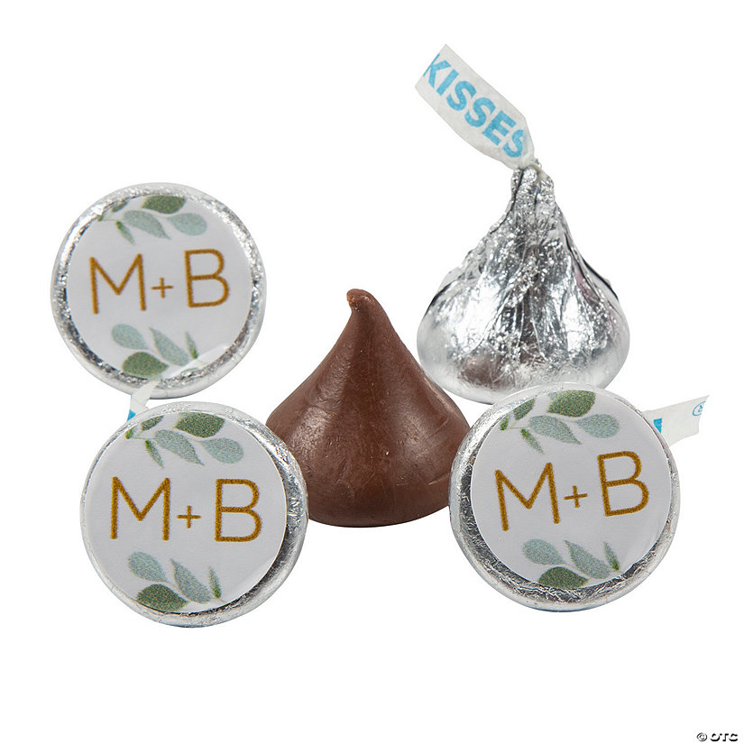 Bulk 400 Pc. Hershey&#8217;s<sup>&#174;</sup> Kisses<sup>&#174; </sup>with Personalized Eucalyptus Stickers Image Thumbnail
