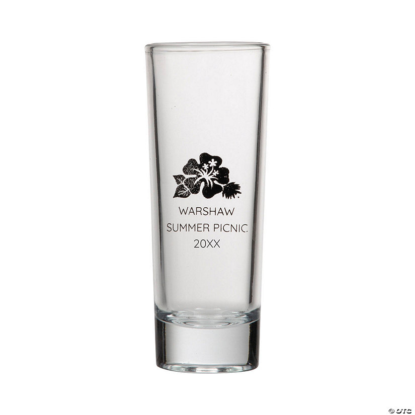 Bulk 48 Ct. Personalized Luau Reusable Glass Shot Glasses Oriental Trading