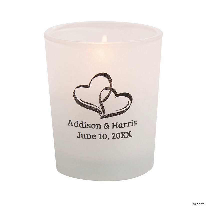 Bulk 48 Pc. Personalized 2 Hearts Votive Candle Holders Oriental Trading