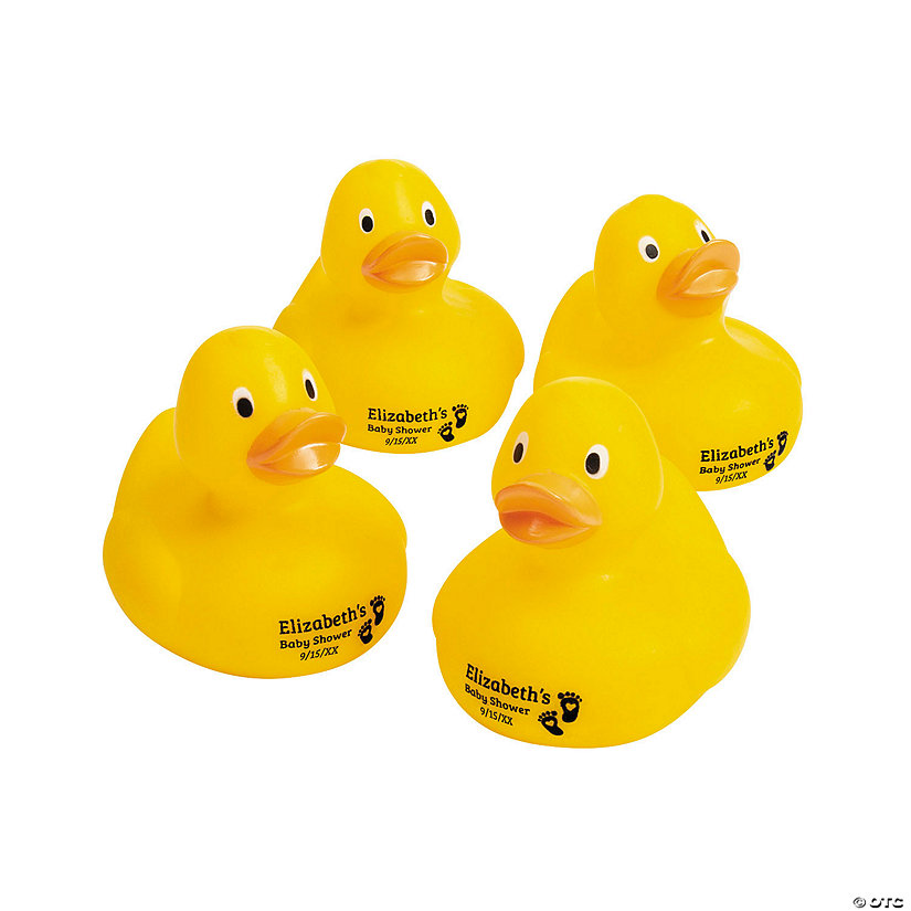 Bulk 48 Pc. Personalized Baby Shower Rubber Ducks Image