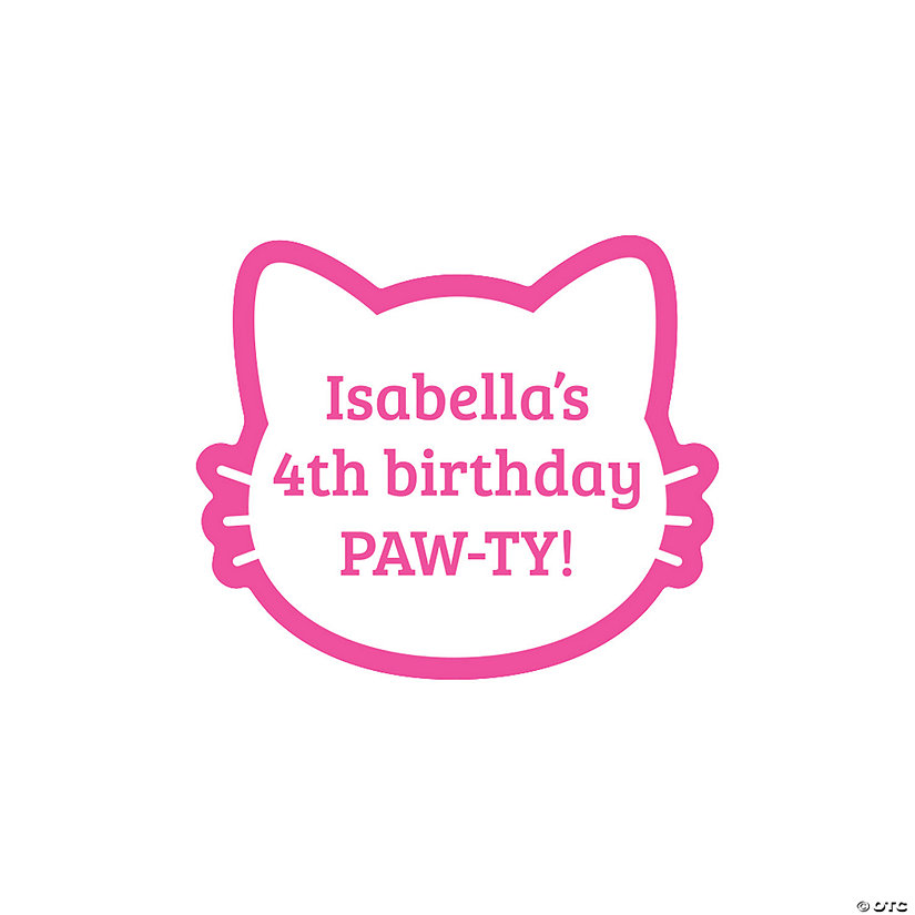 Bulk 48 Pc. Personalized Cat Favor Stickers Image