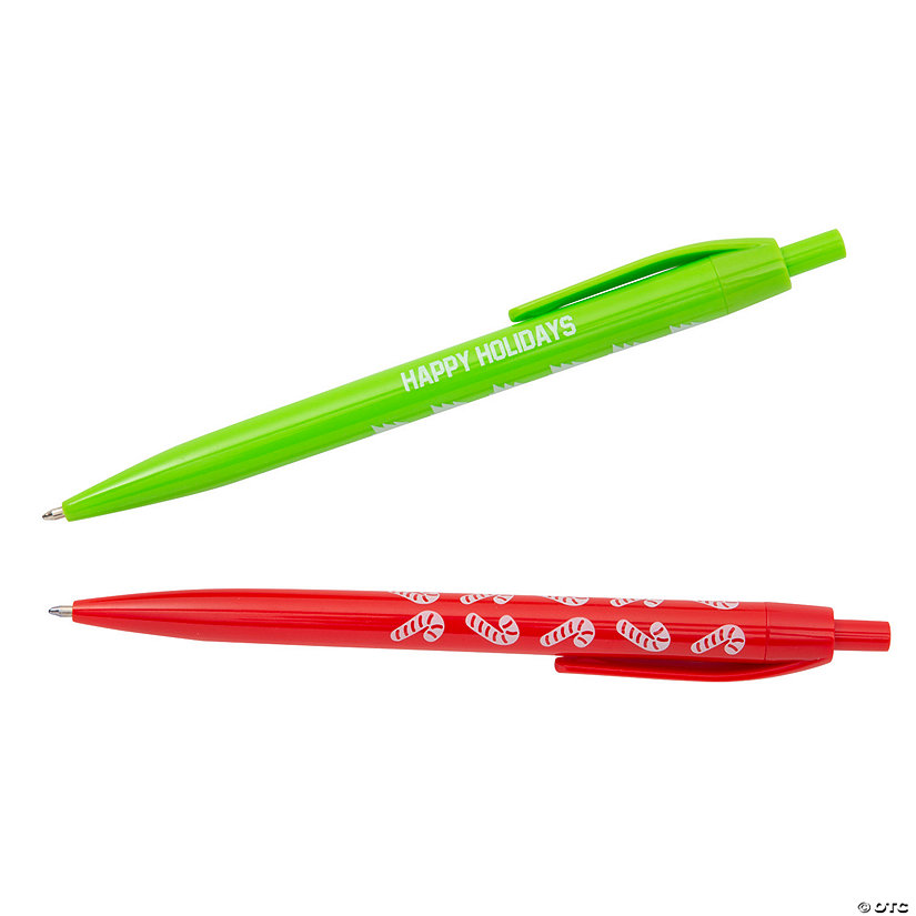 Bulk 48 Pc. Personalized Christmas Retractable Pens Image Thumbnail