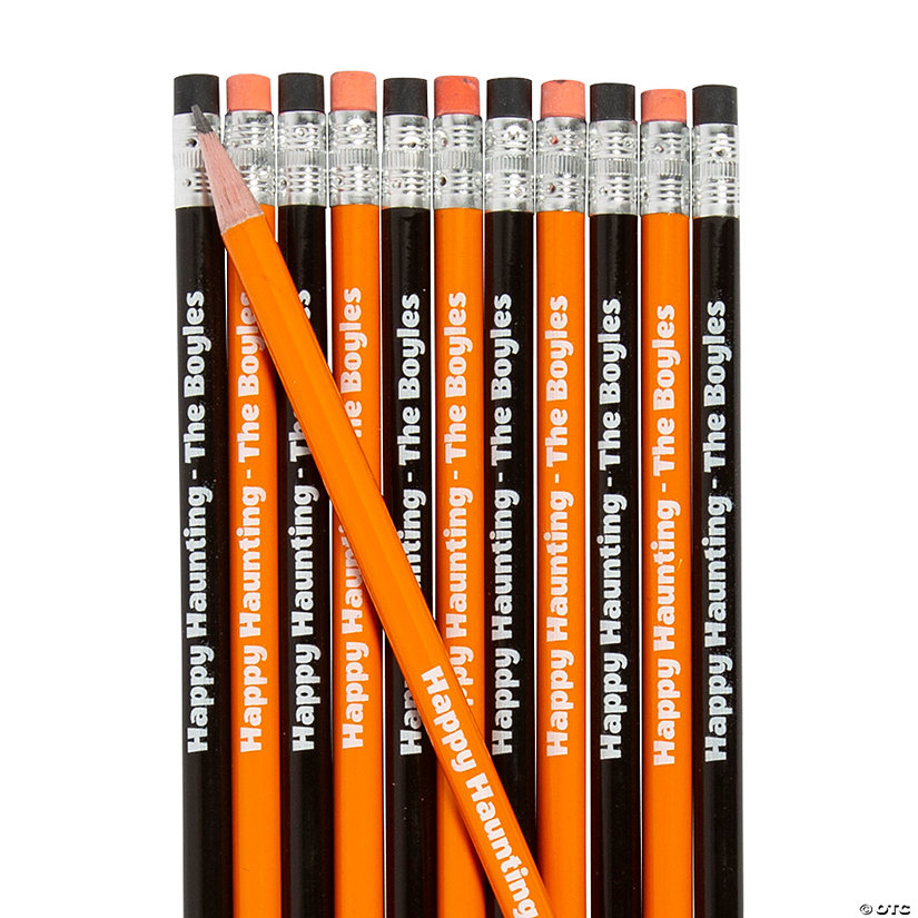 Bulk 48 Pc. Personalized Halloween Pencils Oriental Trading