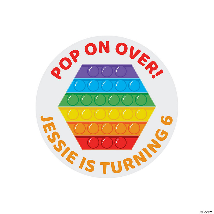 Bulk 48 Pc. Personalized Lotsa Pops Party Favor Stickers Image Thumbnail
