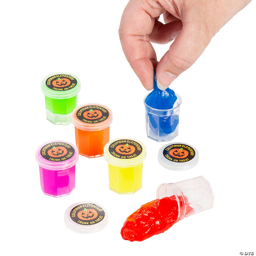Bulk 48 Pc. Personalized Mini Halloween Slime Assortment Image