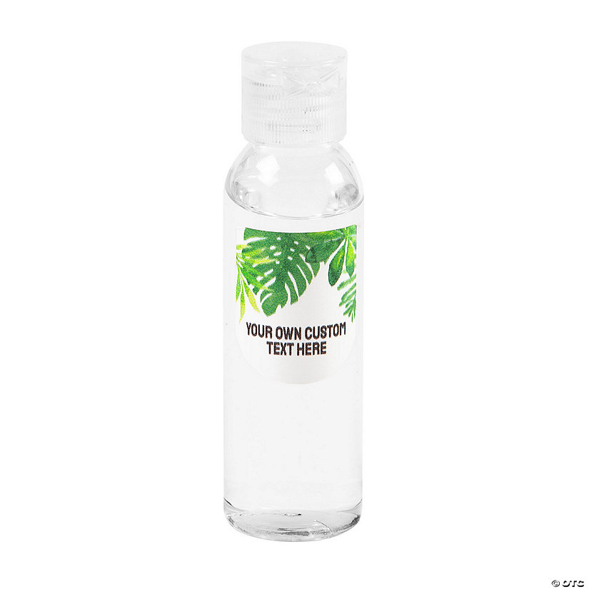 Bulk 48 Pc. Personalized Palm Leaf Hand Sanitizer Bottle Labels Image Thumbnail