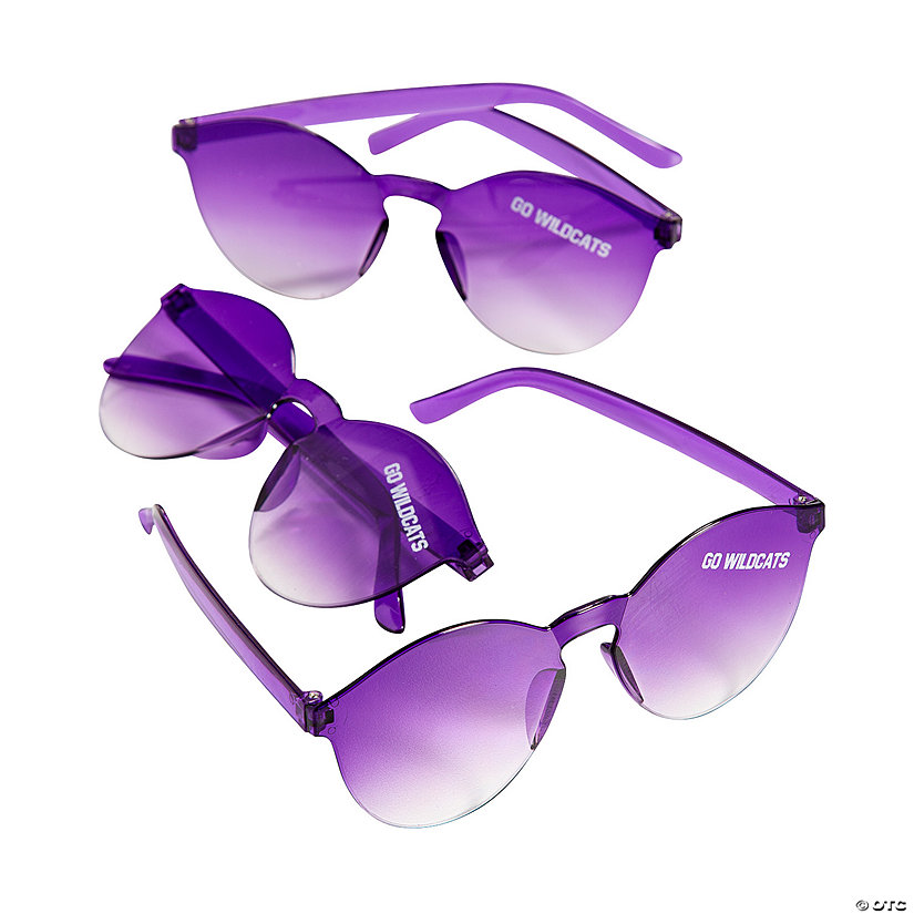 Bulk 48 Pc. Personalized Purple Rimless Sunglasses Image Thumbnail