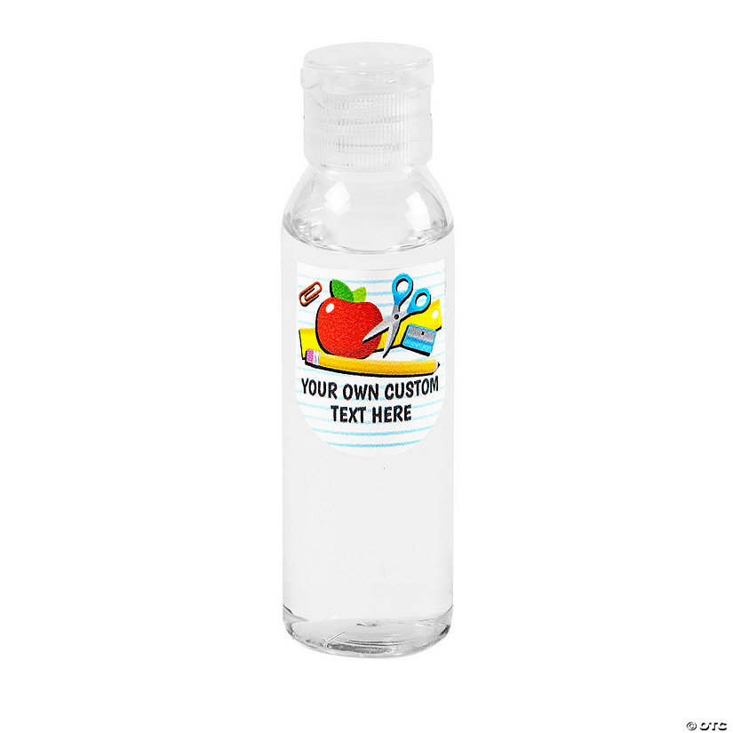 Bulk 48 Pc. Personalized School Hand Sanitizer Bottle Labels Oriental