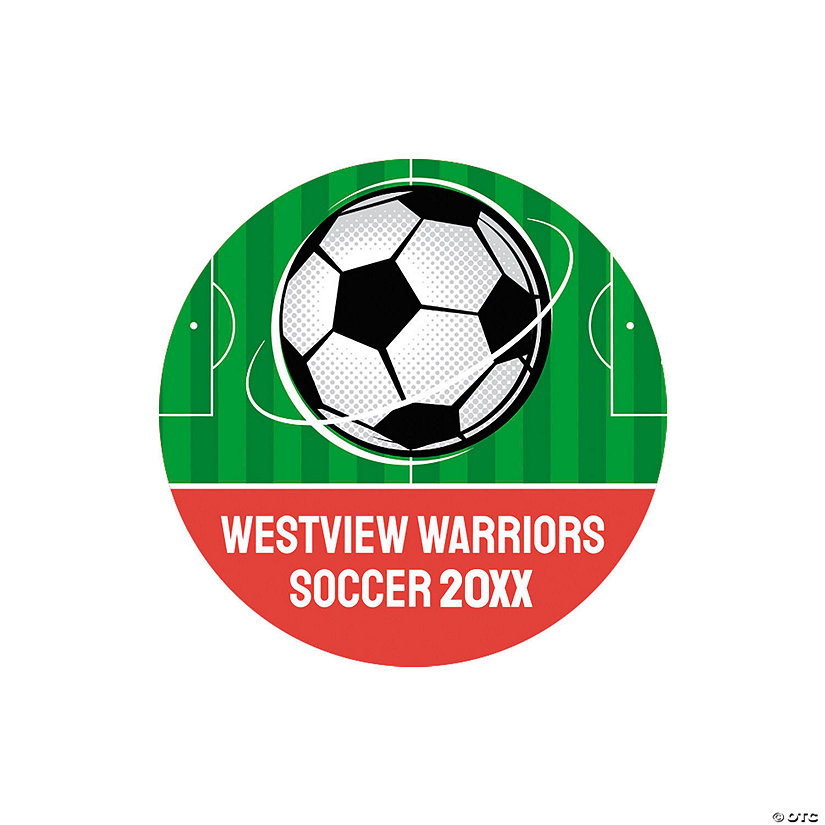 Bulk 48 Pc. Personalized Soccer Favor Stickers Image Thumbnail