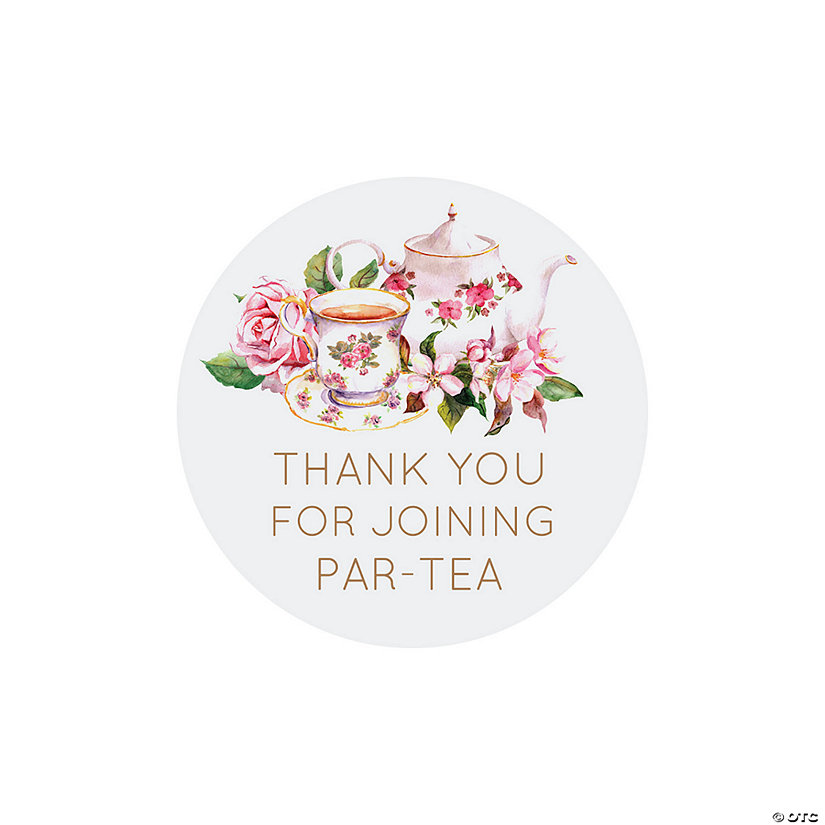 Bulk 48 Pc. Personalized Teapot Favor Stickers Image