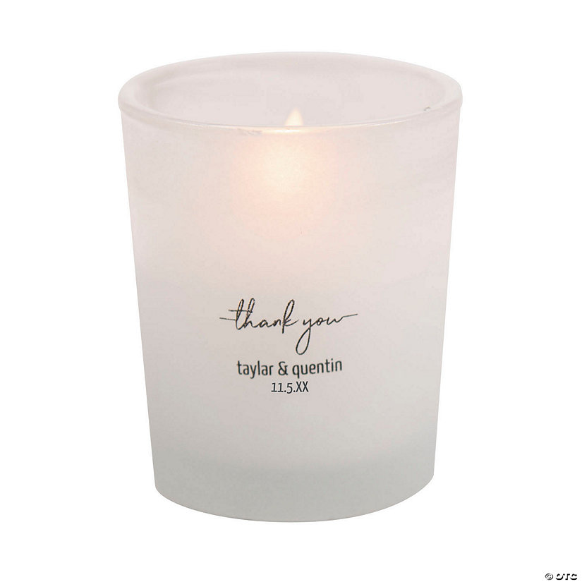 Bulk 48 Pc. Personalized Thank You Votive Candle Holders Oriental Trading