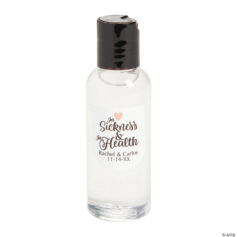 Bulk 48 Pc. Personalized Wedding Pocketbac Sanitizer Labels Image