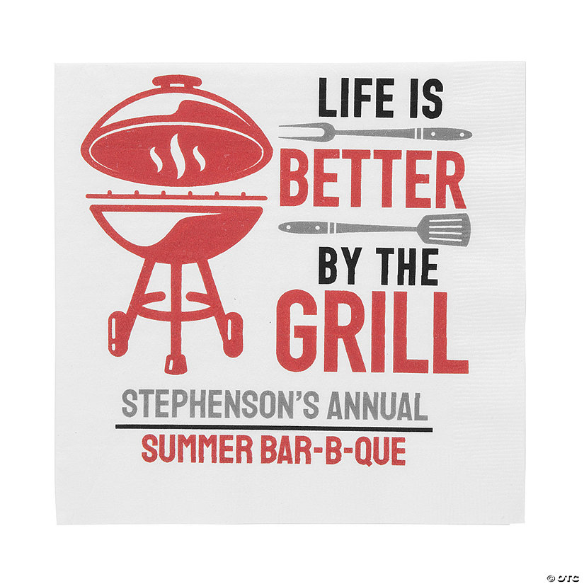 Bulk 50 Ct. Personalized BBQ Luncheon Napkins Image