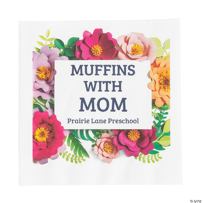 Bulk 50 Ct. Personalized Bright Flowers Luncheon Napkins Image Thumbnail