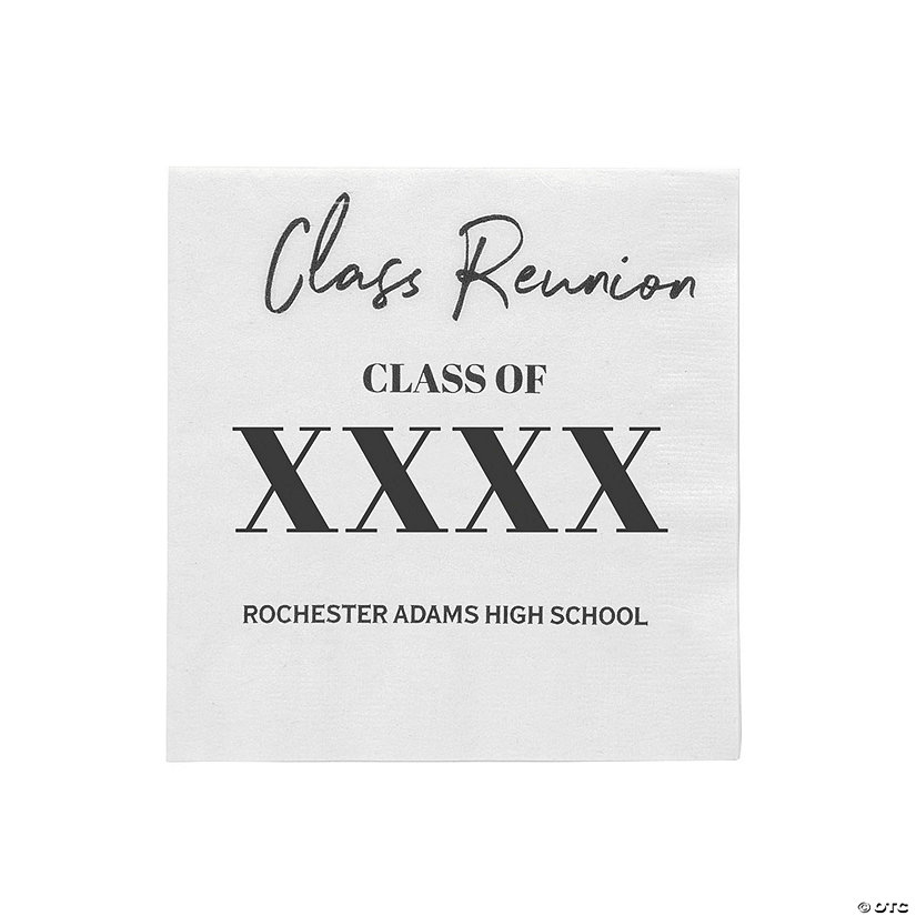 Bulk 50 Ct. Personalized Class Reunion Beverage Napkins Image