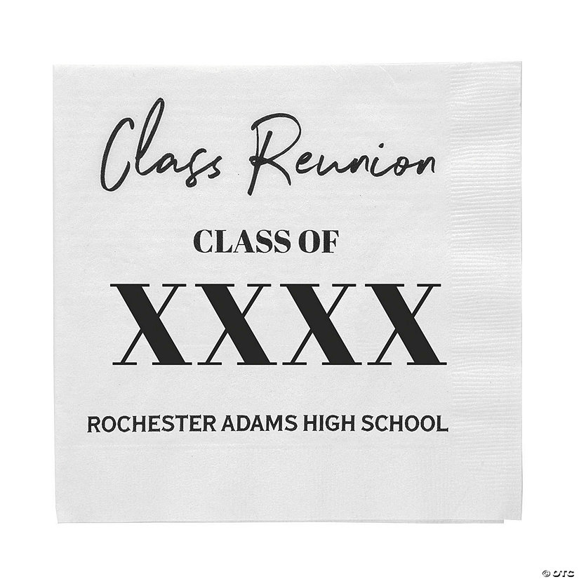 Bulk 50 Ct. Personalized Class Reunion Luncheon Napkins Image