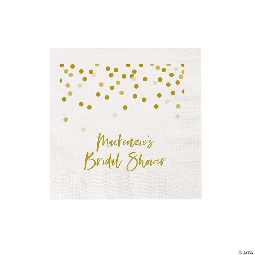 Bulk 50 Ct. Personalized Confetti Dots Beverage Napkins Image