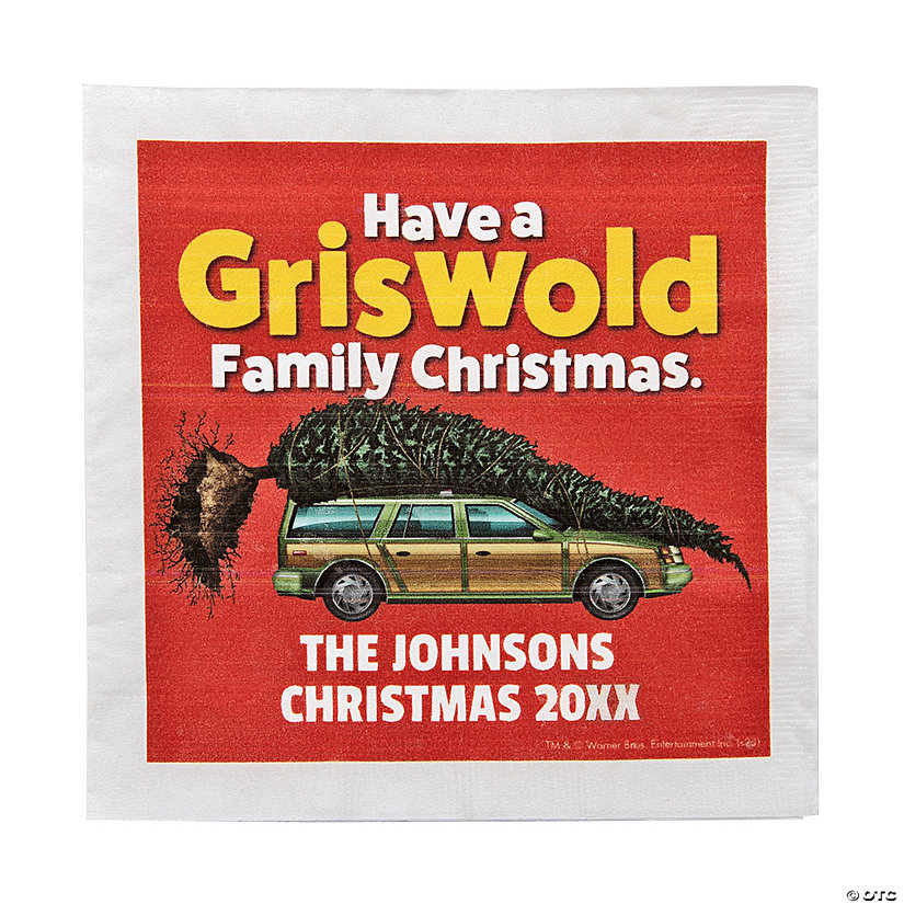Bulk 50 Ct. Personalized National Lampoon&#8217;s Christmas Vacation&#8482; Luncheon Napkins Image Thumbnail