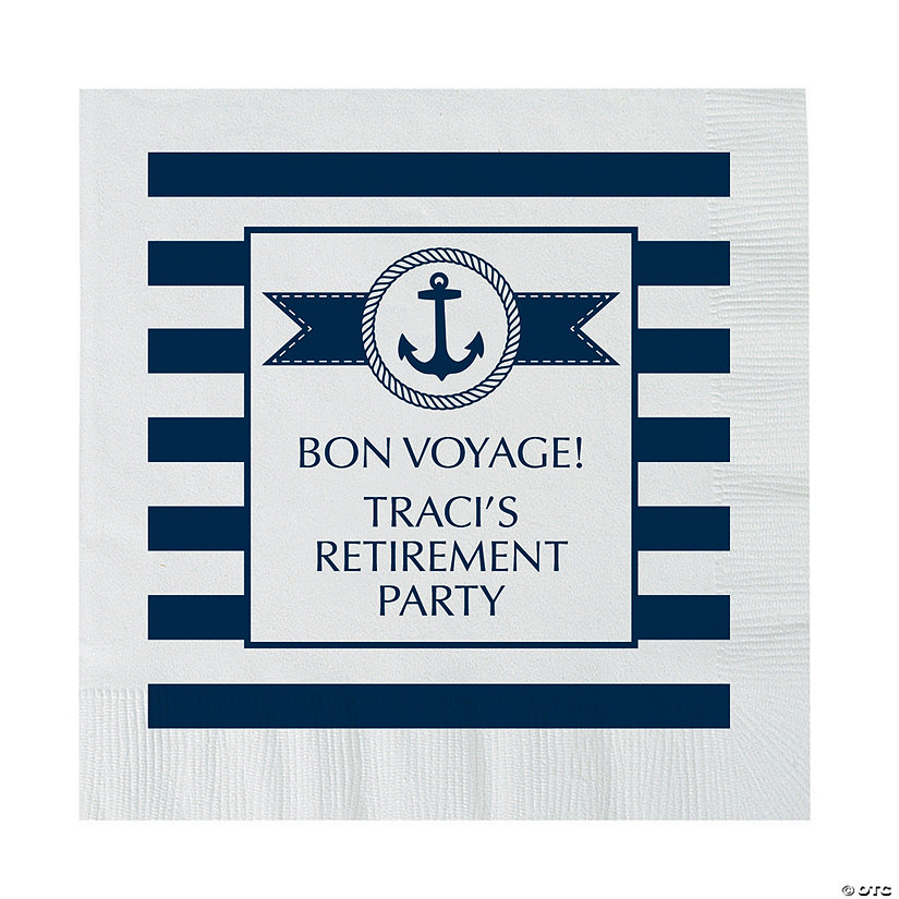 Bulk 50 Ct. Personalized Nautical Lunch Napkins Image