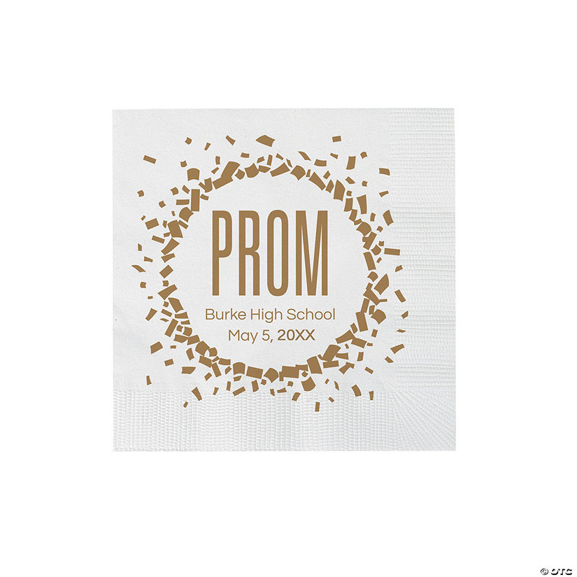 Bulk 50 Ct. Personalized Prom Beverage Napkins Image
