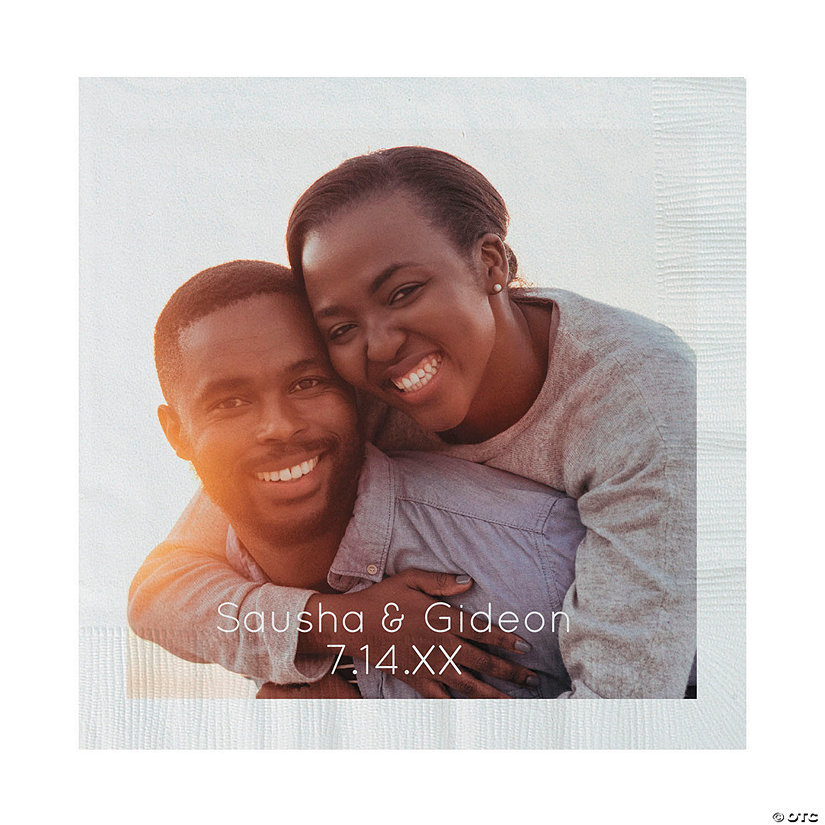 Bulk 50 Ct. Personalized Text Custom Photo Luncheon Napkins Image