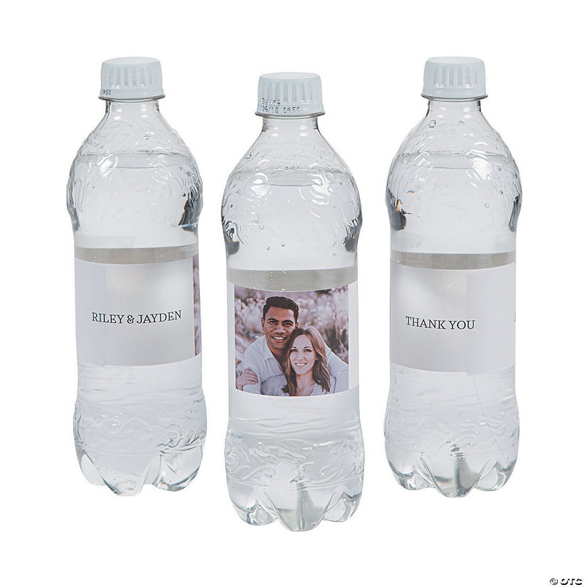 Bulk  50 Pc. Custom Photo Classic Water Bottle Labels Image Thumbnail
