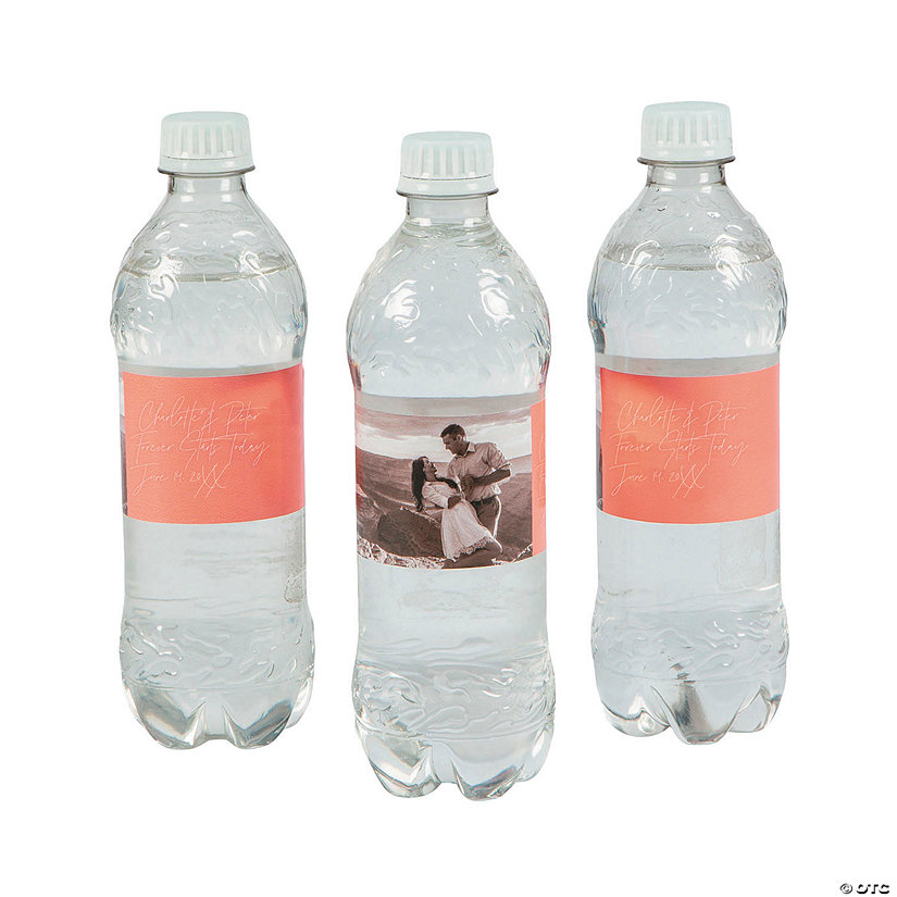 Bulk  50 Pc. Custom Photo Simple Water Bottle Labels Image Thumbnail
